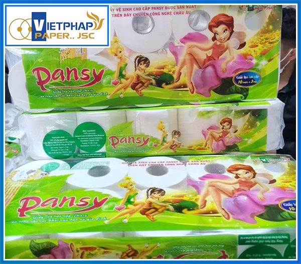 Pansy princess toilet paper with 10 rolls